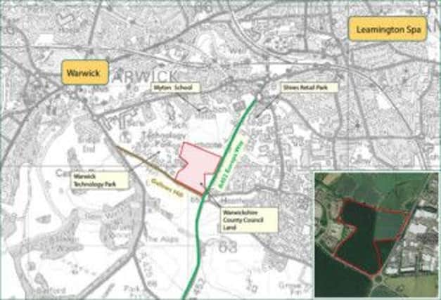 The area inbetween Leamington and Warwick where a large chunk of the new housing in the Local Plan is allocated.
