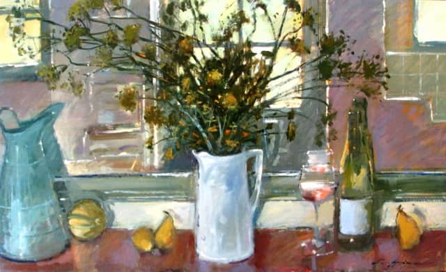 A French Still Life oil on board by Caroline Griffin.