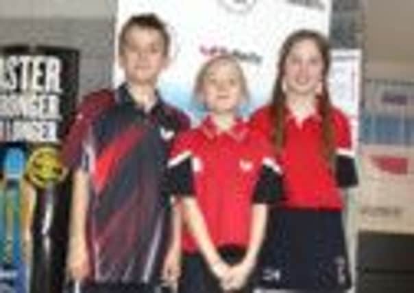 National Schools competitors Jack Green, Milly Green and Ciara Hancox
