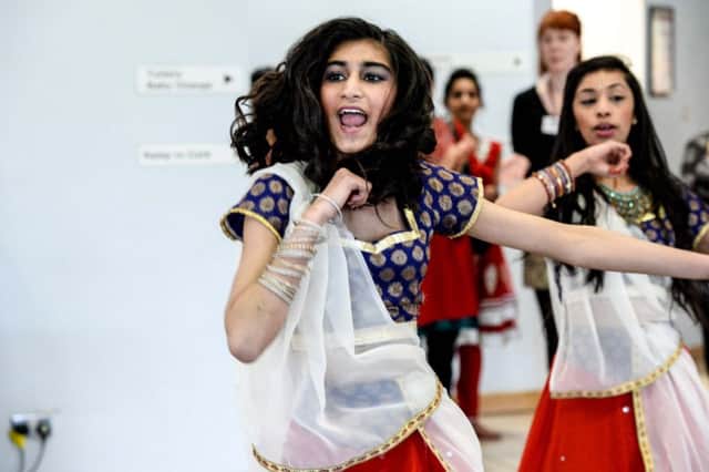 Dancers performing at the Pump Room as part of celebrations for Vaisakhi.