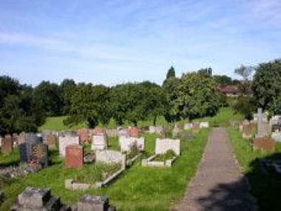The graveyard at St James' church in Southam.