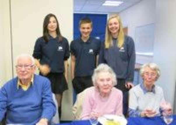 Kenilworth School pupils talked with residents about experiences during wartime. Picture submitted