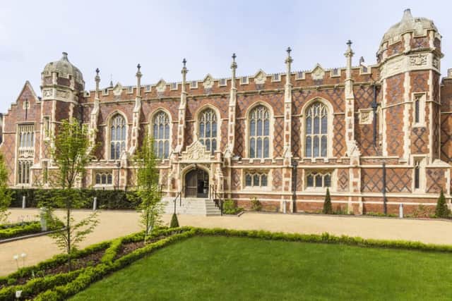 The grand exterior of the Audley Binswood retirement village at Binswood Hall in Leamington.