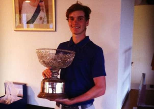 Louie Pett shows off the Finham Bowl. Picture submitted