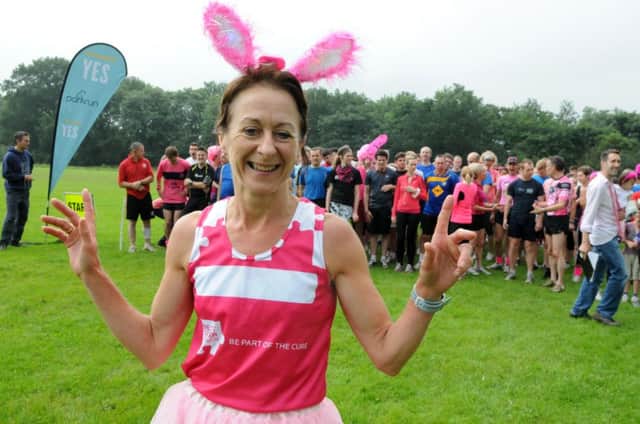 Susie Tawney and fellow participants at the Pink Parkrun 2012.