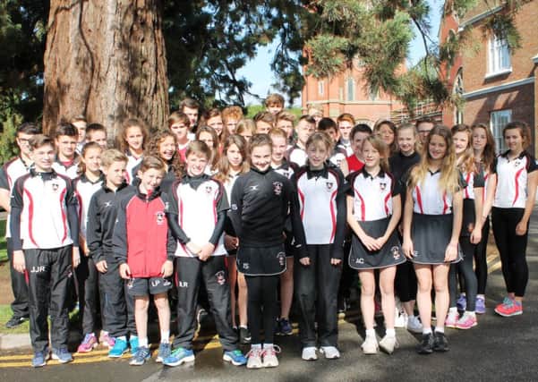 Princethorpe Colleges successful Midlands Athletics Championships squad.