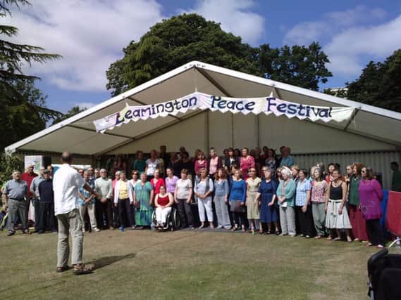 The Leamington-based community choir Songlines are performing at this year's Leamington Peace Festival.