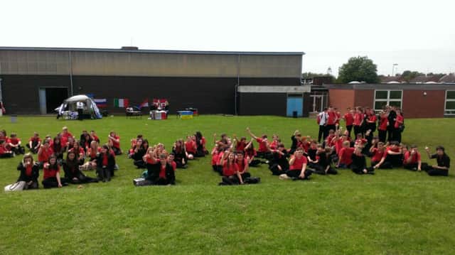 Kineton High School pupils at their Peace Picnic, part of the school's D-Day commemoration project.