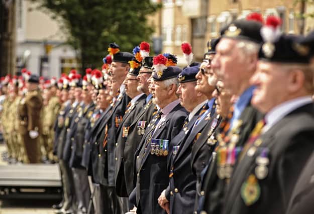 A scene at the recent parade by the 2nd Battalion the Royal Regiment of Fusiliers in Warwick.