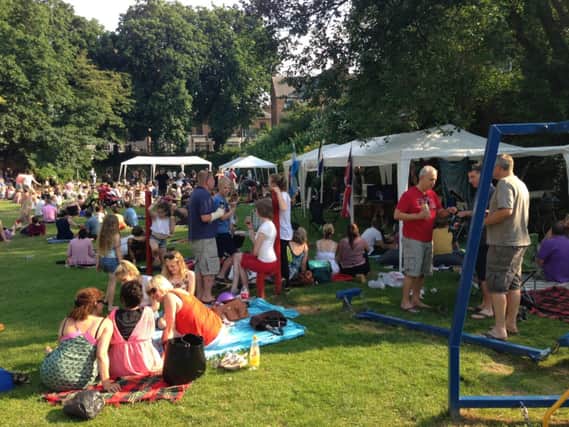Crowds enjoy the hot weather at last year's Doin It In The Dell festival.