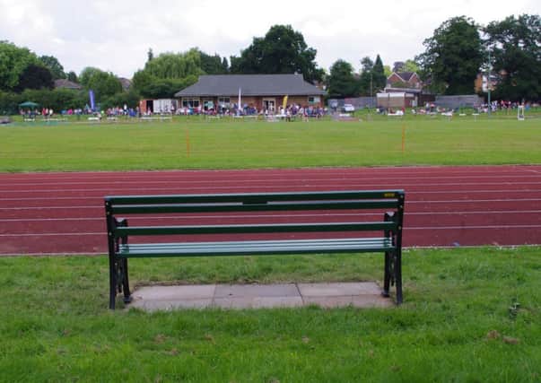 The Brian Olive memorial bench.