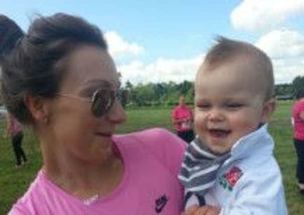 Jodie Rigby-Mee with her one-year-old son Jenson.