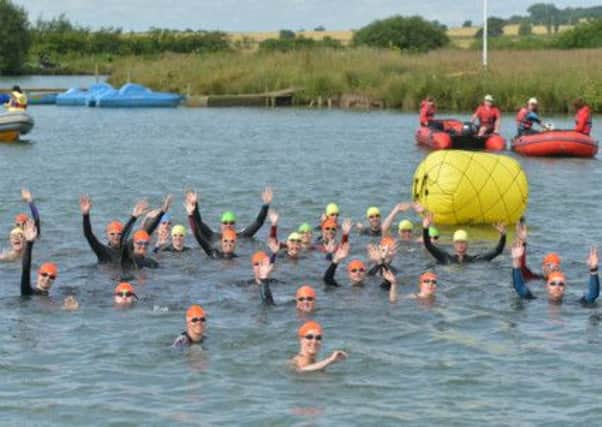 The start line for the Kenilworth Masters open water competition. Picture submitted
