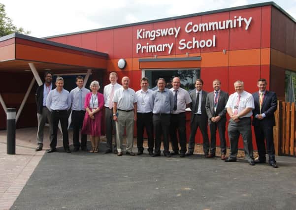 Kingsway Primary School and Ashe Construction representatives.