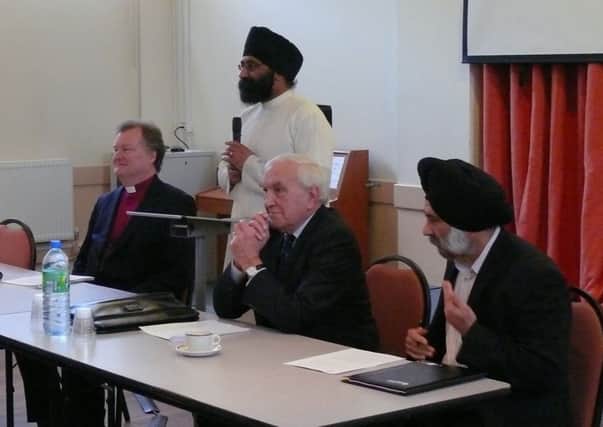 Citizen of the Year 2014 nominee Jatinder Birdi open the Faith and Human Rights Conference for the  Warwick District Faiths Forum.