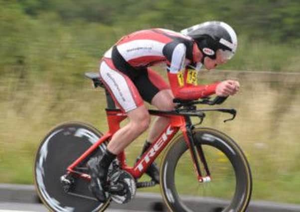 Matt Clinton rides to second place in the mens National 25-mile Time Trial. Picture: VeloUK/Larry Hickmott