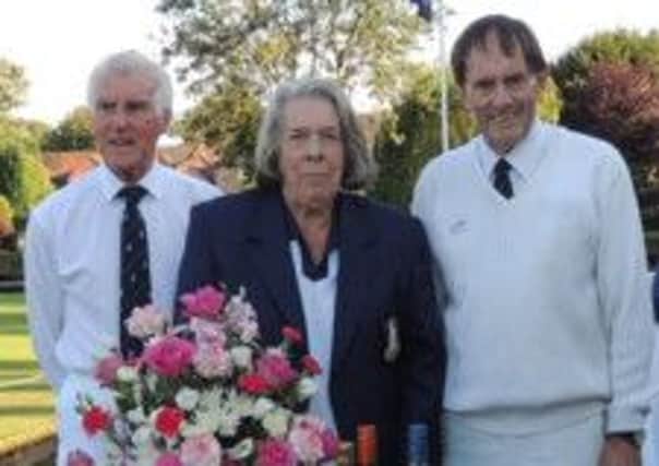 Warwick Boat Clubs Mark Easton Trophy winners John Fielden, Sue Probert and Alan Palmer.