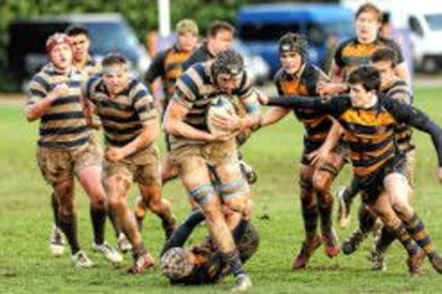 Warwick School's under-18s rugby team: the school is hoping that more boys will be inspired to take up and improve their skills in the sport now that the school has been selected to host the Japanese team during next year's Rugby World Cup. Picture by James Ainsworth.