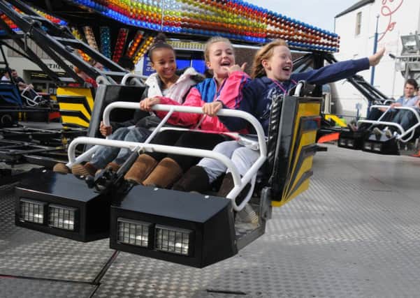 Children enjoying the  Warwick Mop fair