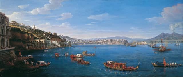 Posillipo with the Palazzo DonnAnna by Gaspare Vanvitelli.