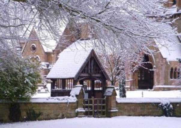 All Saints, Sherbourne, during the snowfall in January, 2010.