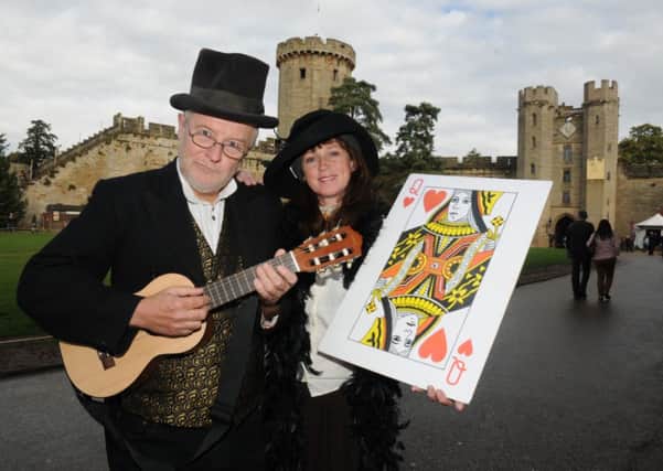 Nikki  Olorenshaw and her friend Dave Moylan (alias 'Nathaniel Bagshot') are organising a Music Hall Supper at Warwick Castle to raise money for three different charities. 
MHLC-11-10-14 Music Hall NNL-141110-193456009
