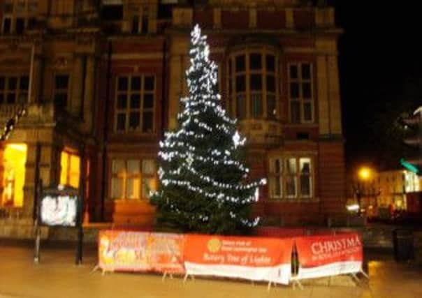 The Tree of Light outside Leamington Town Hall