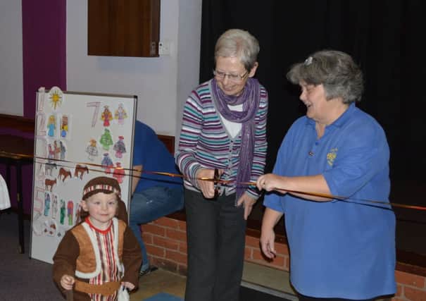 Cllr Blacklock at the official playgroup opening