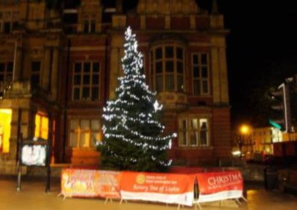 The Tree of Light outside Leamington Town Hall
