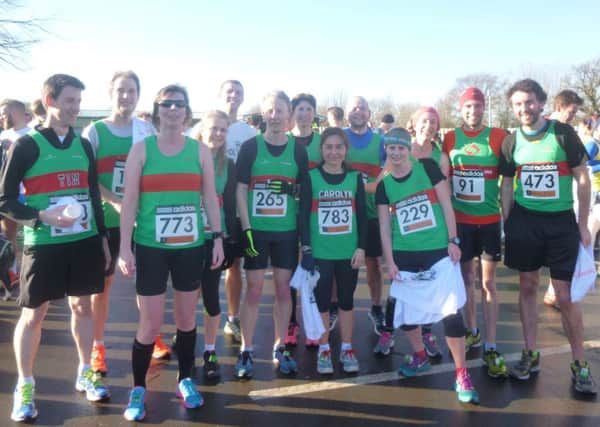 Spa Striders line up after the Not The Roman IX, which saw the districts clubs pick up a host of awards. Picture submitted