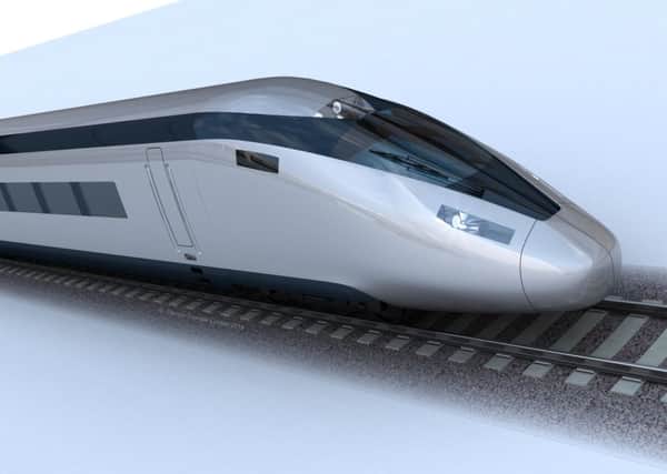 Computer-generated visuals of HS2