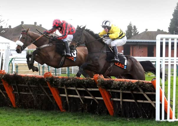 Glens Melody, nearside, will be looking to repeat last years win in the OLBG.com Mares Hurdle.