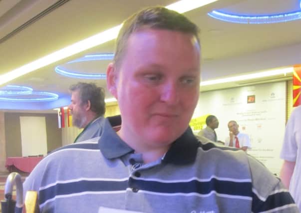 David Hodgkins at the Chess Olympiad in India.