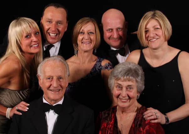 Hayley Green with her partner Shaun Crawley, her sister Michele Papajohn, her brother Shaun and his wife Julie and also her father Dougie and mother Sylvia at a previous charity ball before Dougie died in 2012.
