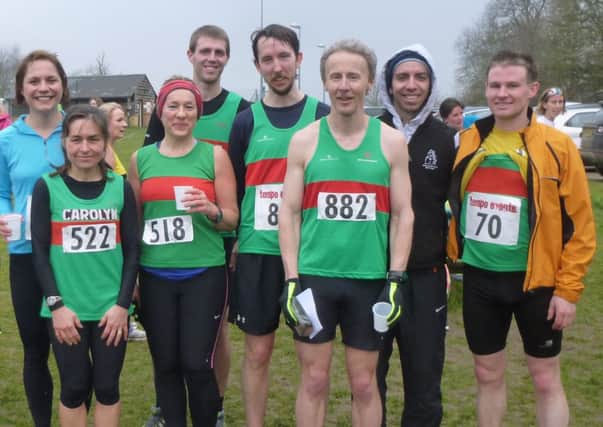 The Spa Striders contingent at Ilmington. Picture submitted