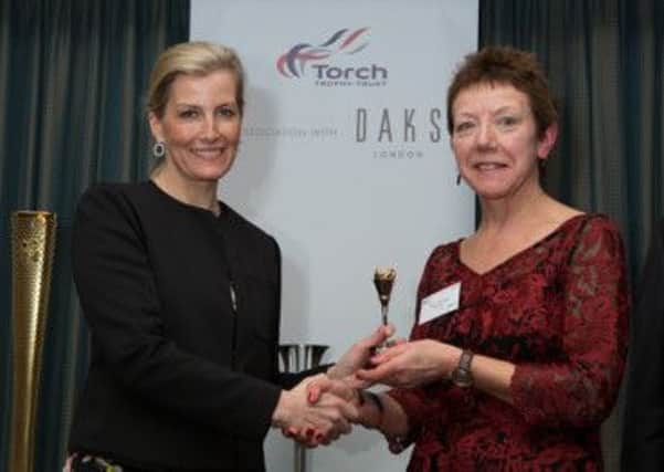 52nd Torch Trophy Trust Awards 24th February 2015 - Anne Holloway receives her award.