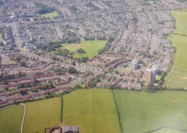 Aerial view of Lillington where a major regeneration project is being proposed.