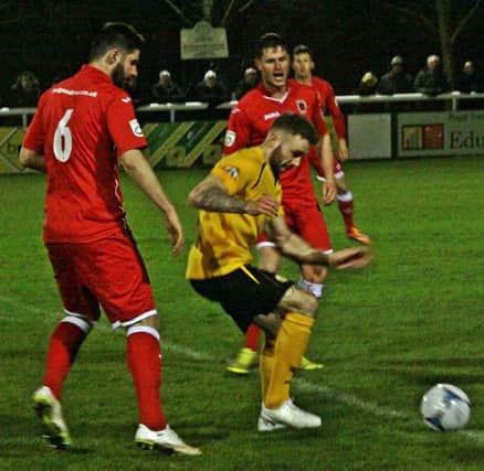 Connor Gudger shields possession as Brakes look to build an attack. Picture: Sally Ellis