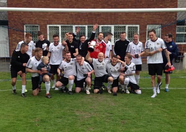 Whitnash celebrate their Birmingham Vase victory. Picture submitted