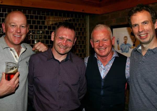 Pictured from left to right:  Neil Smith, Gary McKee, John Williamson (event organiser) and Richard Askwith.