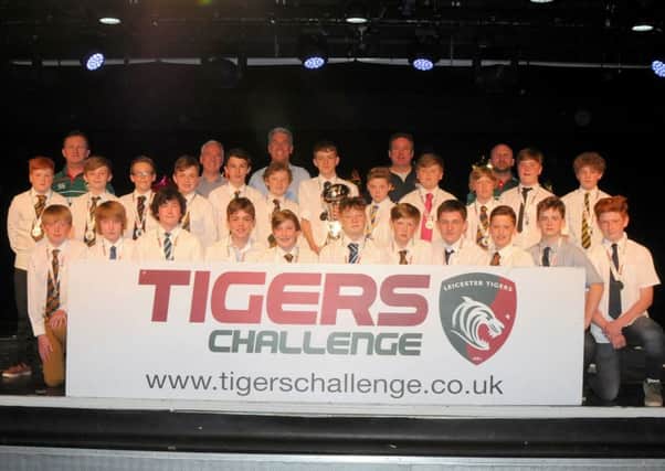 Old Leamingtonians Under-13s celebrate their Tigers Challenge success. Picture submitted