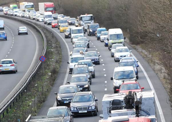 Long tailbacks are being experienced on the M1 southbound after a collision. Editorial image.