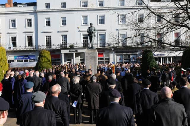 MHLC-11-11-12  Leamington Remembrance Nov27 
The Annual Remembrance Sunday Day at the war memorial  Eusto Place, th November 2012 ,Leamington Spa . ENGNNL00120121211132501