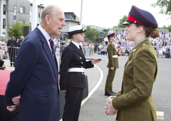 Welbeck Defence sixth form college prize giving, attended by HRH The Duke of Edinburgh