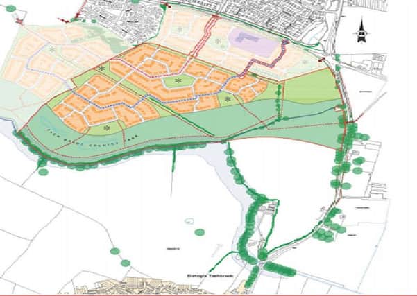 The plan for Grove Farm in Harbury Lane.