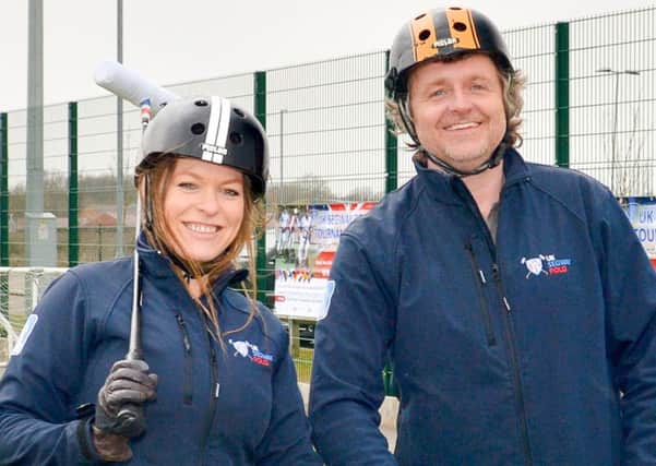Segway polo duo April Baron-Harrison and Mark Weller.