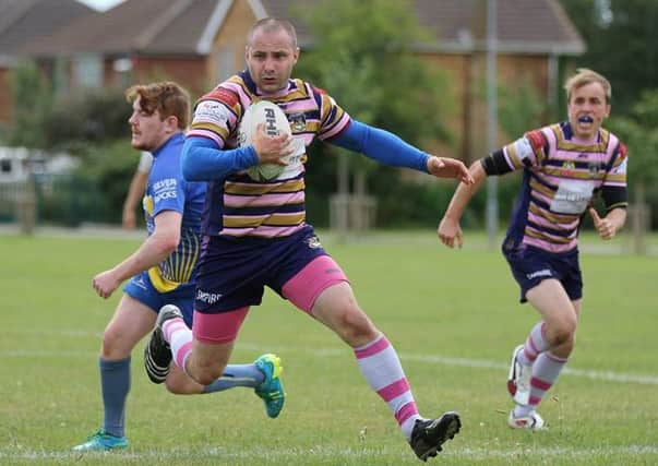 Andy Morrison's two tries proved in vain as Leamington Royals went down at Buxton. Picture: Tim Nunan