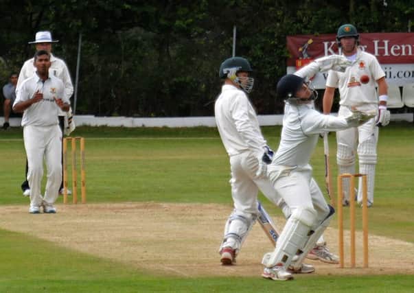 Wicketkeeper Keith Bell was unable to cling on to this chance off Udit Talati but he proved much more effective with the bat, scoring an unbeaten 120 as Wardens edged closer to Birmingham Premier League safety. Picture: Morris Troughton