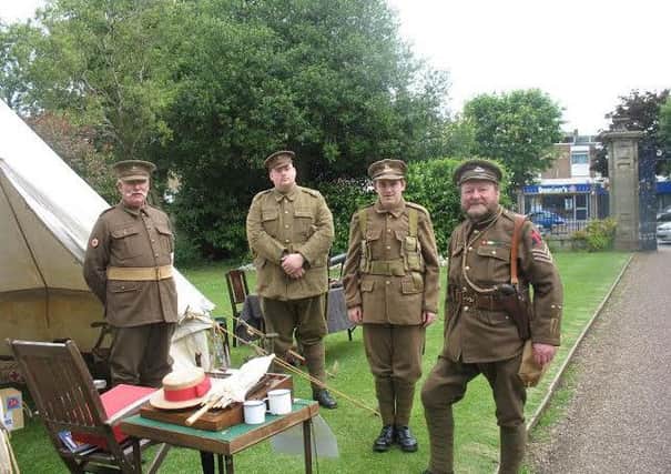 Re-enactors at a previous First World War event at St Johns House Museum in Warwick.