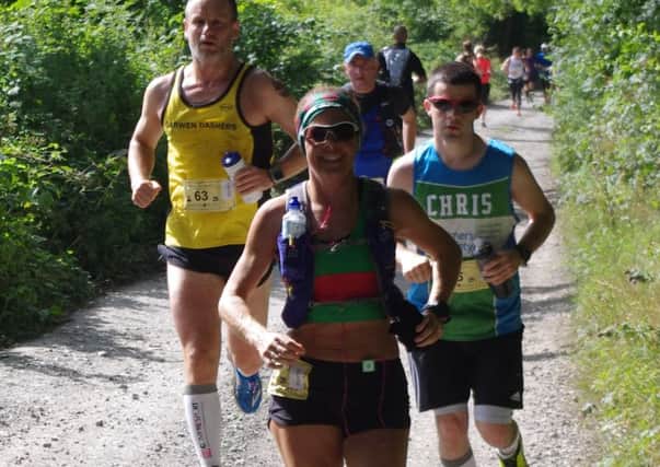 Melissa Venables on her way to first female in the 28-mile Railway Ultra Race.